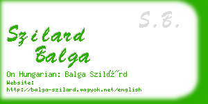 szilard balga business card